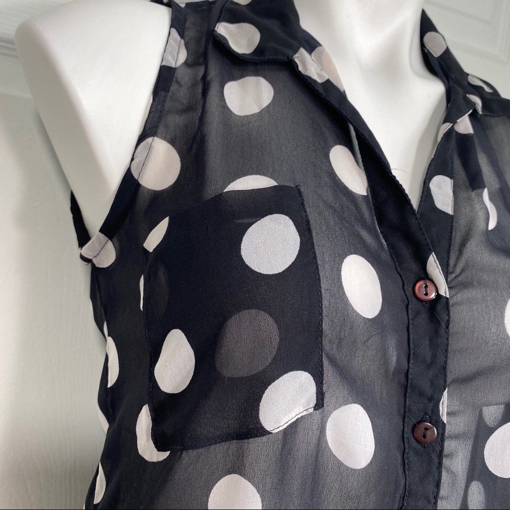 Fun & Flirt Sheer Button Down Top - Picture 3 of 7